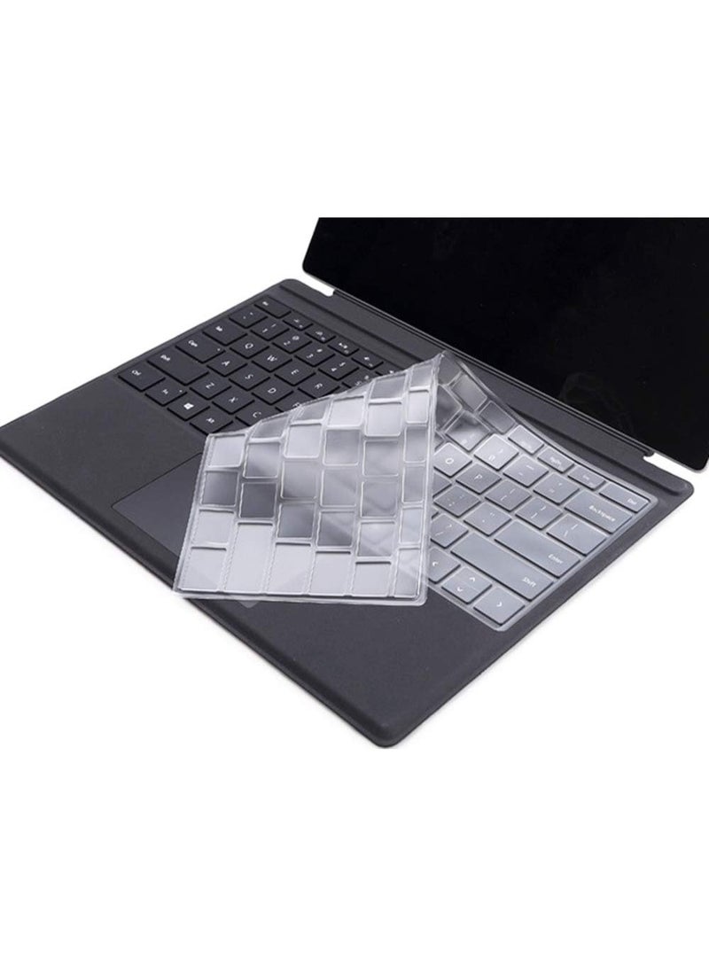 غطاء حماية لوحة المفاتيح متوافق مع جهاز Surface Pro 2025 بحجم 12 بوصة، فيلم جلد TPU رقيق للغاية، تخطيط اللغة الإنجليزية الأمريكية - Image 1